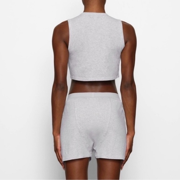 Skims Boyfriend Loose Boxer Light Heather Grey XXS | New with Tags - Picture 2 of 12